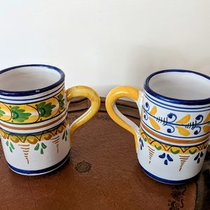 Talavera Hand-painted Coffee/Tea Pottery Mugs - Made in Spain